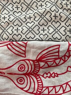 Table runner Ikea RYSSBY 2014 60*150 cm fish pattern, 2 pieces,